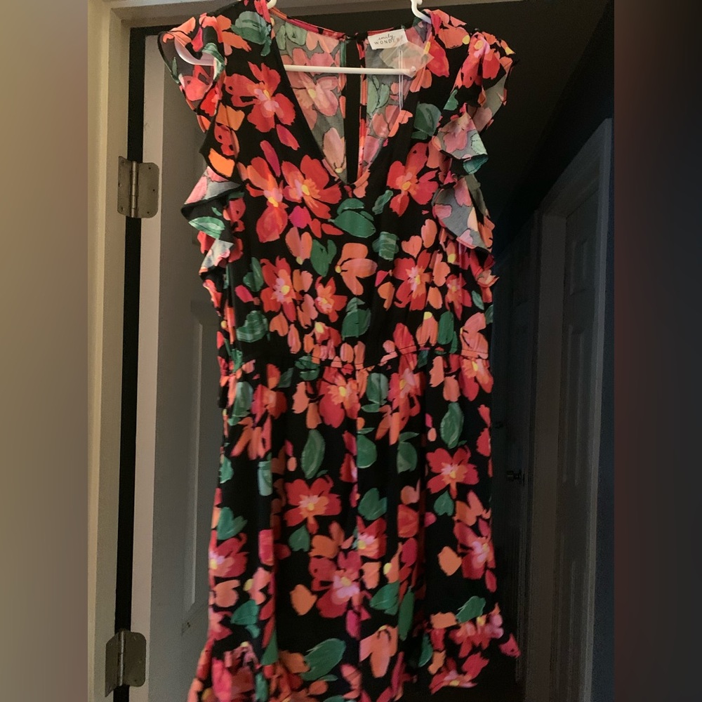 Emily Wonder Black Floral Romper